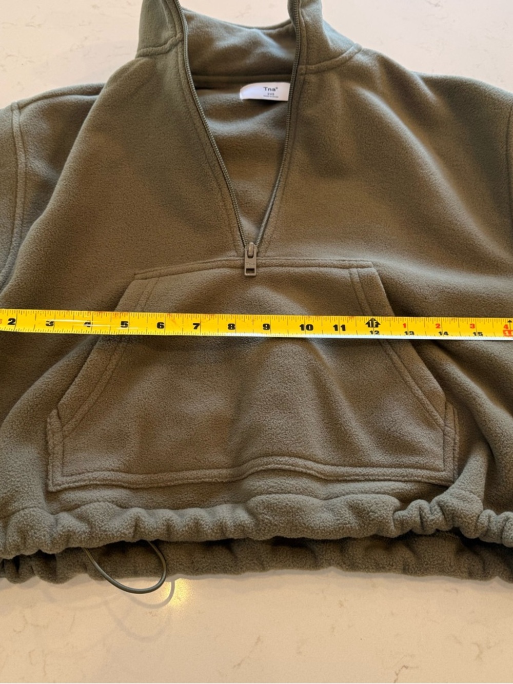 TNA Olive Green Quarter-Zip Fleece Pullover - Picture 5 of 6